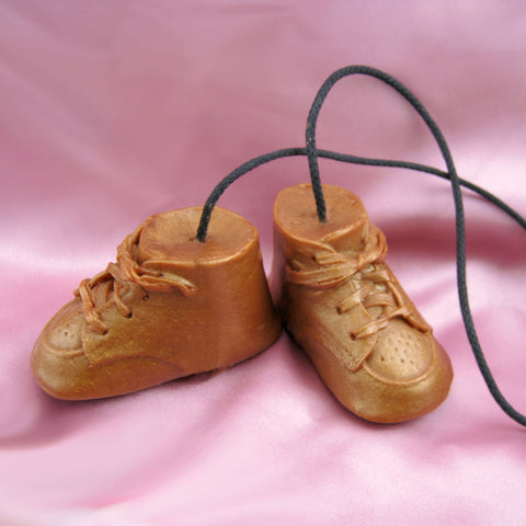 Kickin' It Old School Bronze Baby Shoes Soap on a Rope