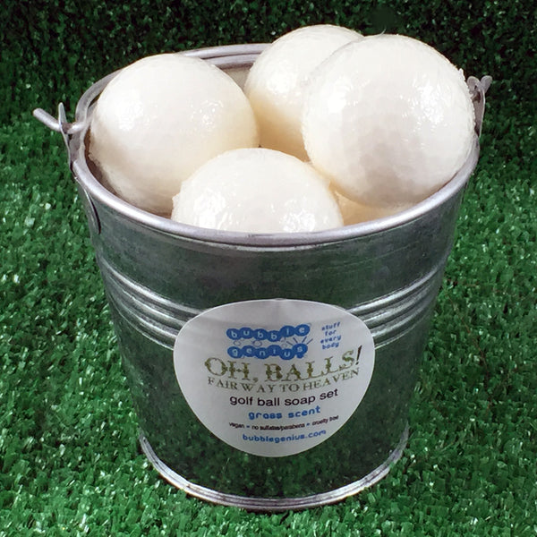 Oh, Balls!  Golf Ball Soap Gift Bucket